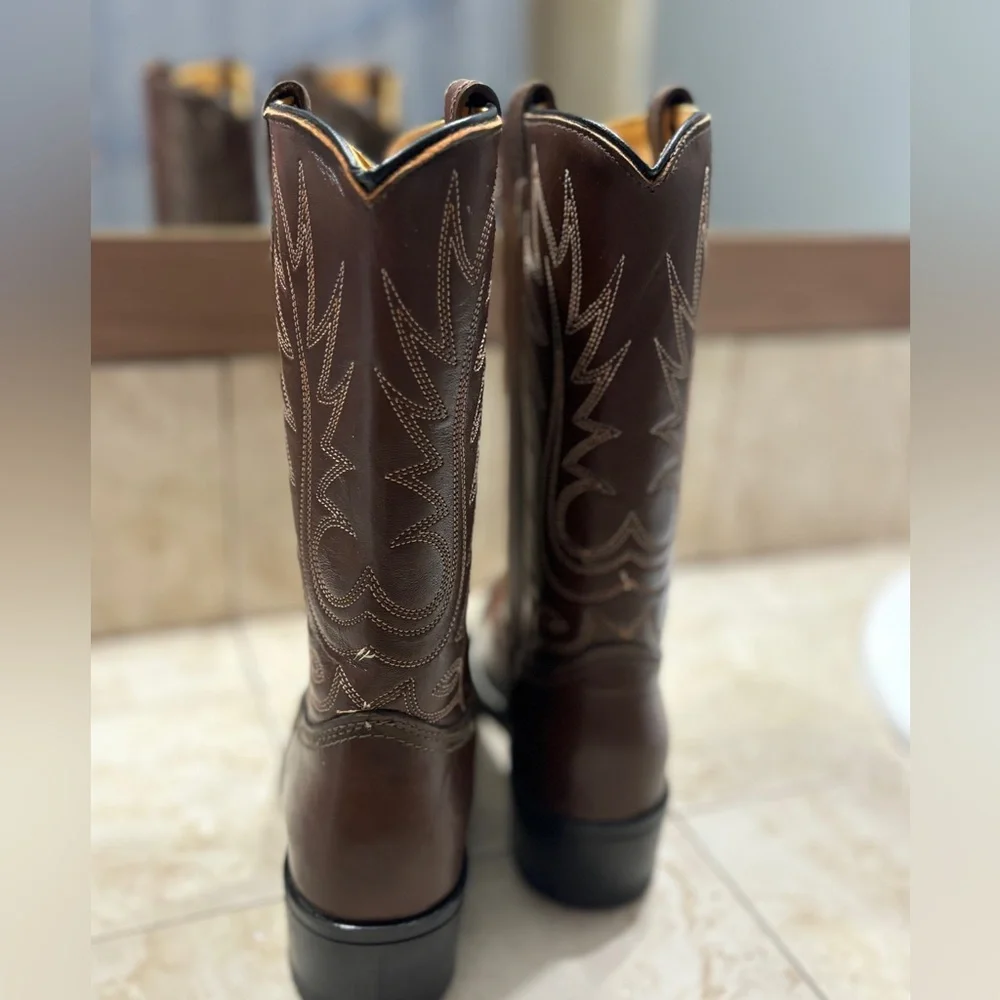 Like NEW Women's Western Cowboy Leather ACME boots - sz 6 - Picture 7 of 10